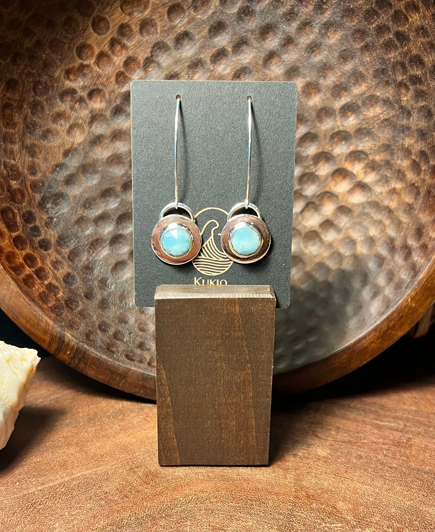 Sterling Silver Larimar Dangle Earrings