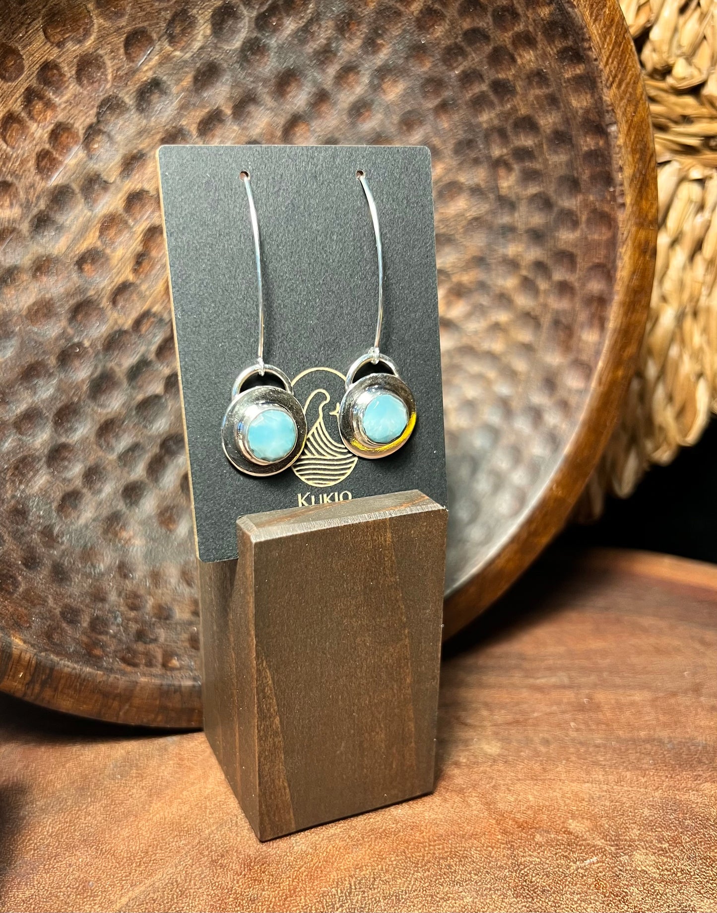 Sterling Silver Larimar Dangle Earrings