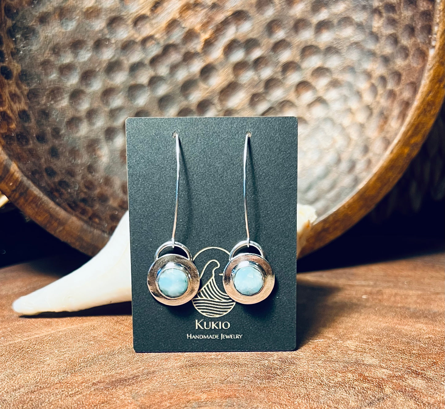 Sterling Silver Larimar Dangle Earrings