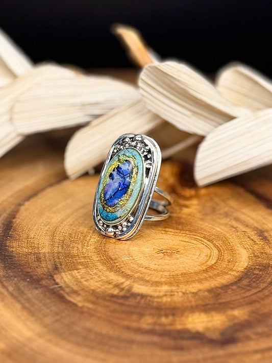 Sterling Opal Sterling Silver Statement Ring