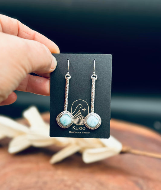 Sterling Silver Larimar Dangle Earrings