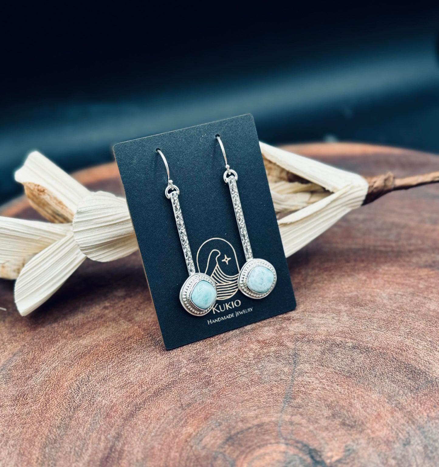 Sterling Silver Larimar Dangle Earrings