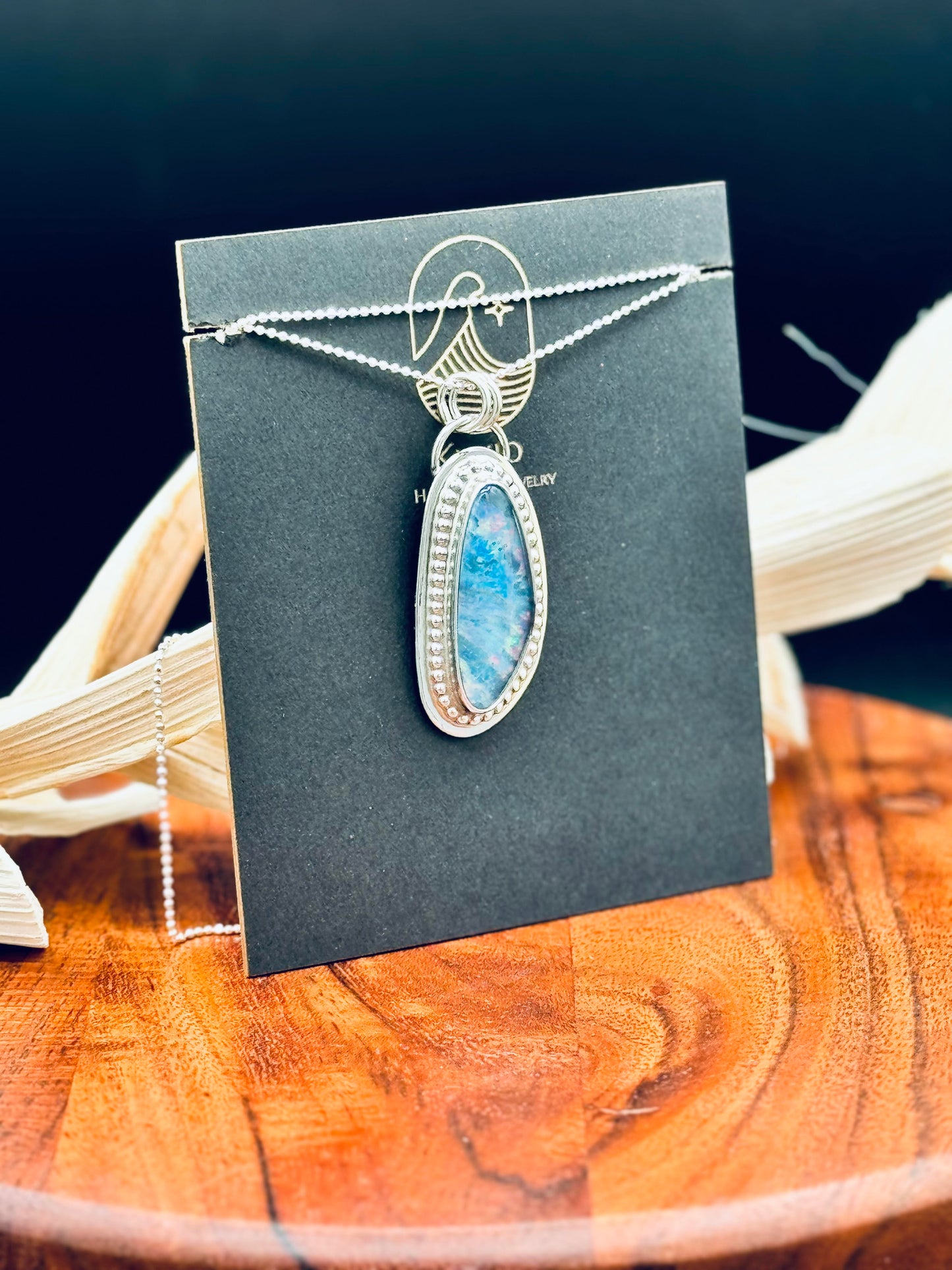 Sterling Silver Boulder Opal Pendant