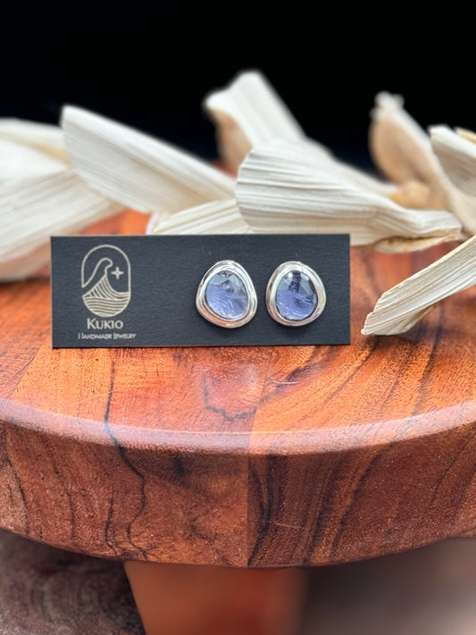 Sterling Silver Iolite Stud Earrings