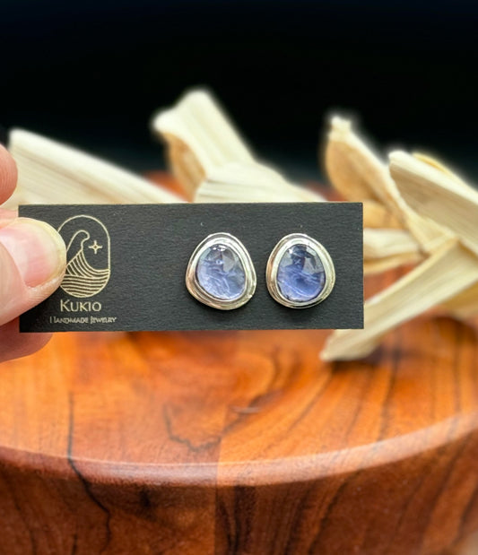 Sterling Silver Iolite Stud Earrings