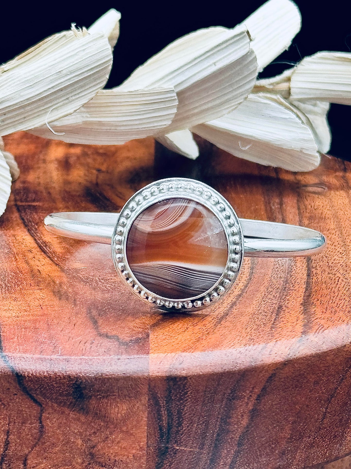 Sterling Silver Brazilian Agate Cuff