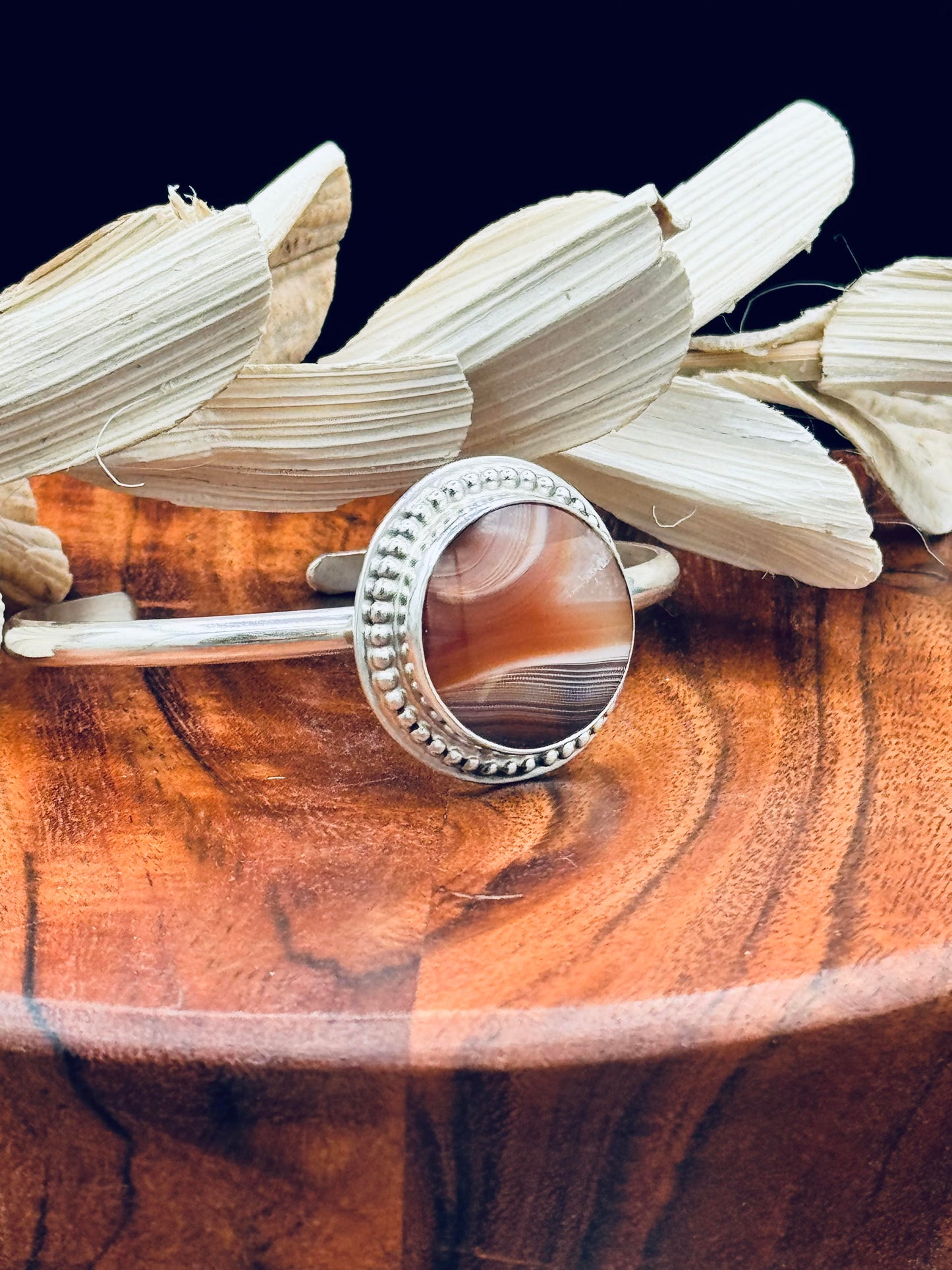 Sterling Silver Brazilian Agate Cuff