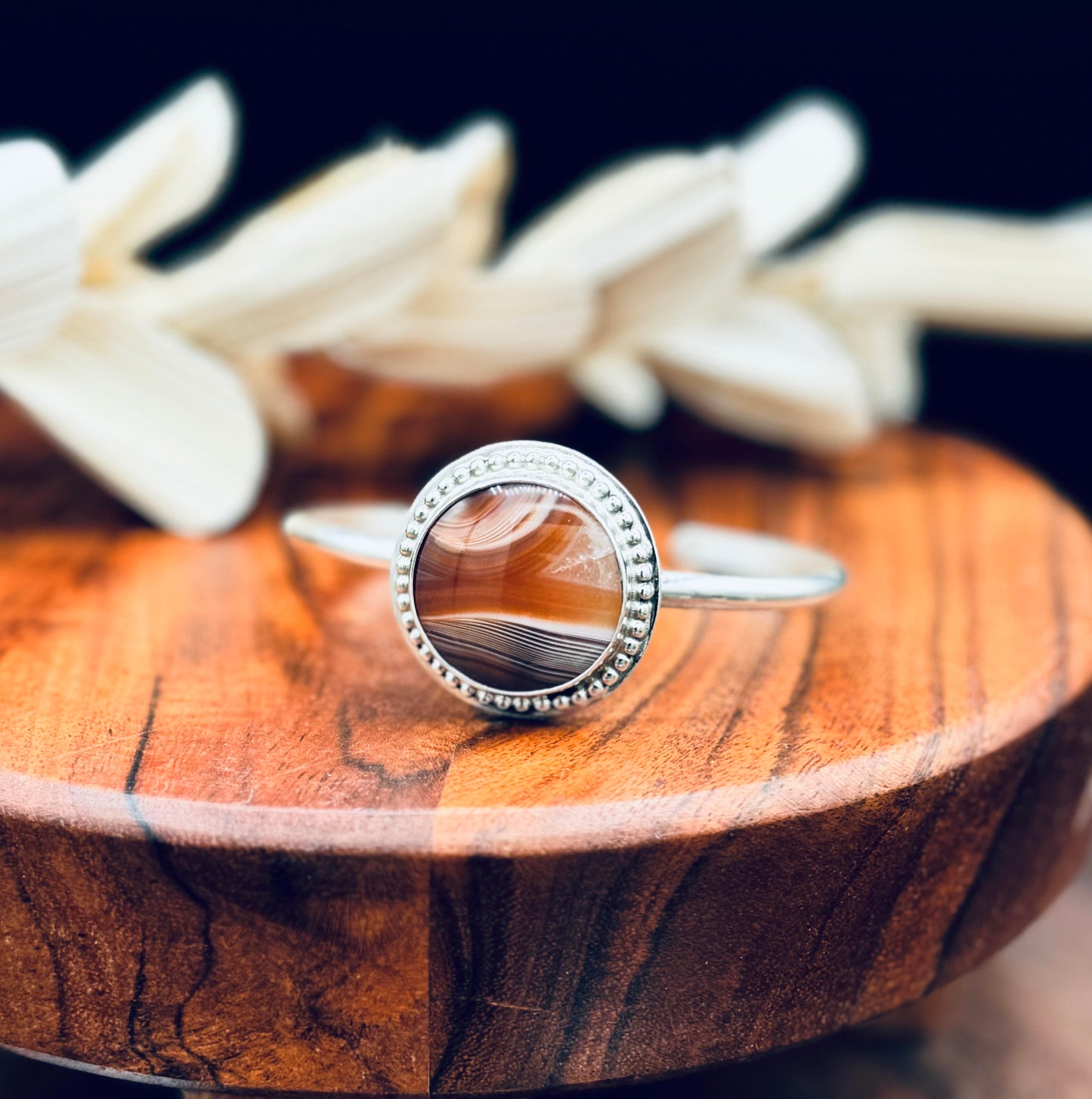 Sterling Silver Brazilian Agate Cuff