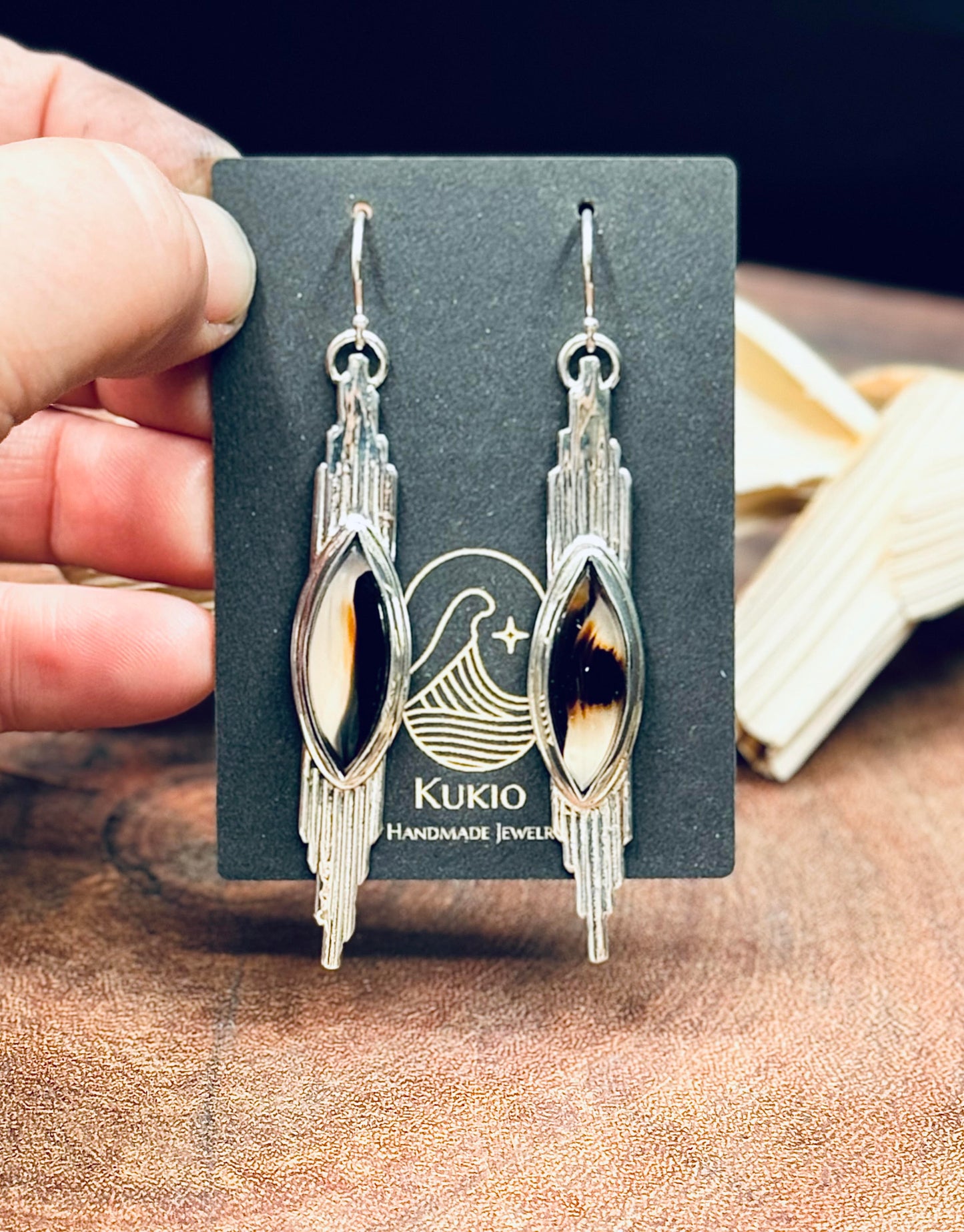 Sterling Silver Montana Agate Earrings