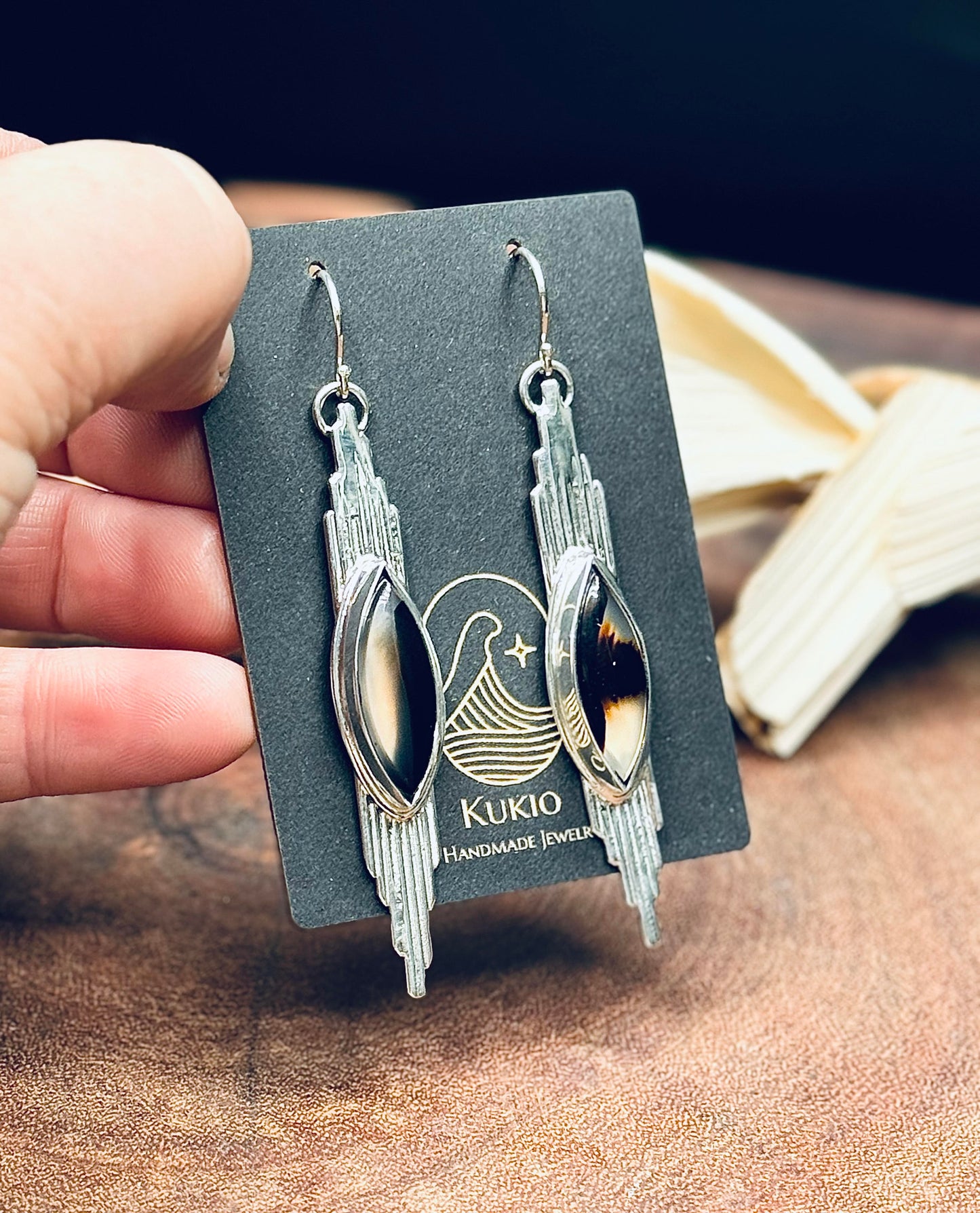 Sterling Silver Montana Agate Earrings