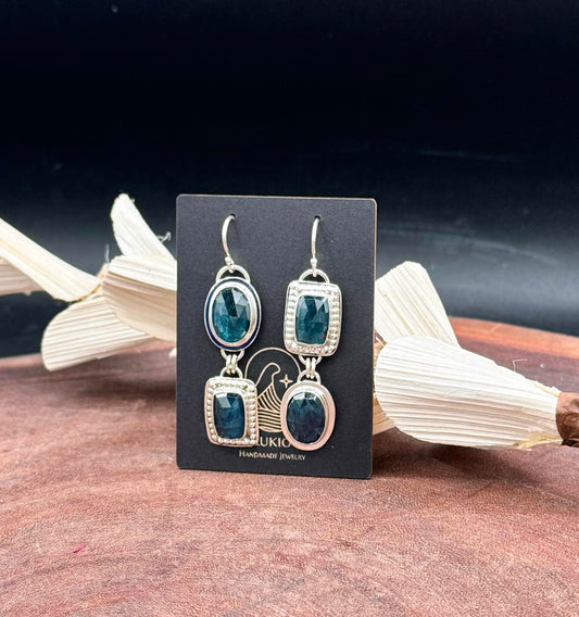 Paraiba Kyanite Sterling Silver Earrings