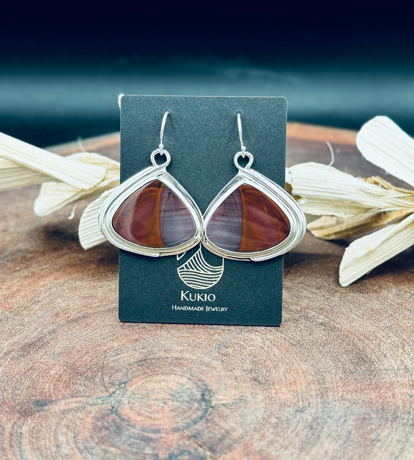 Sterling Silver Polychrome Jasper Earrings