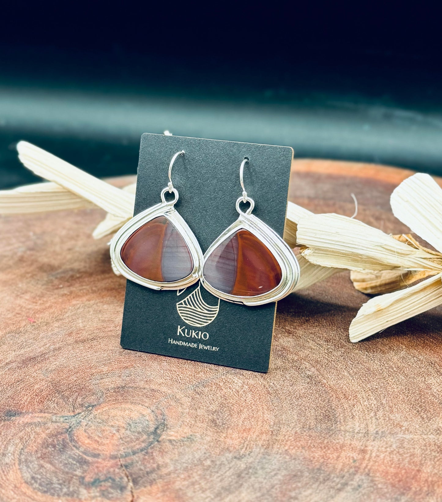 Sterling Silver Polychrome Jasper Earrings