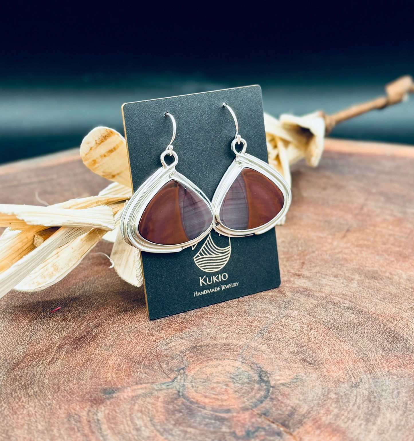 Sterling Silver Polychrome Jasper Earrings