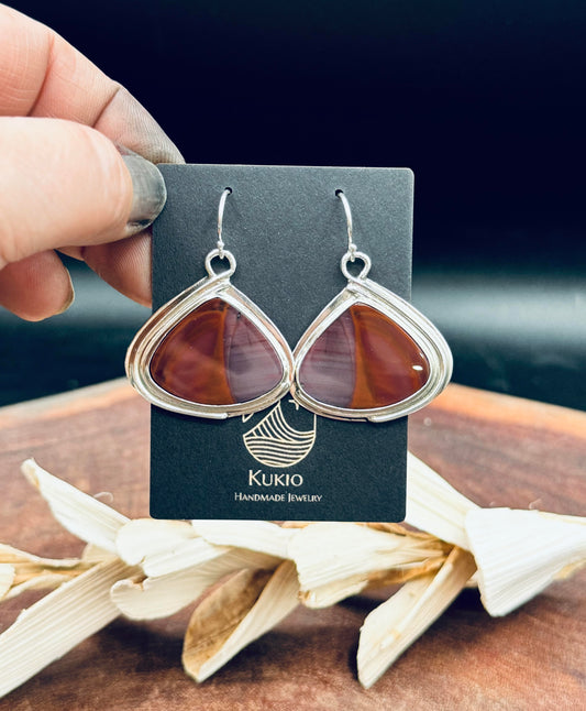 Sterling Silver Polychrome Jasper Earrings