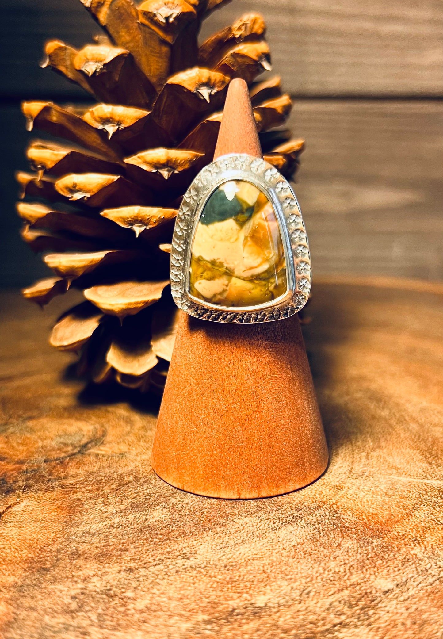 Morrisonite Jasper Sterling Silver Statement Ring